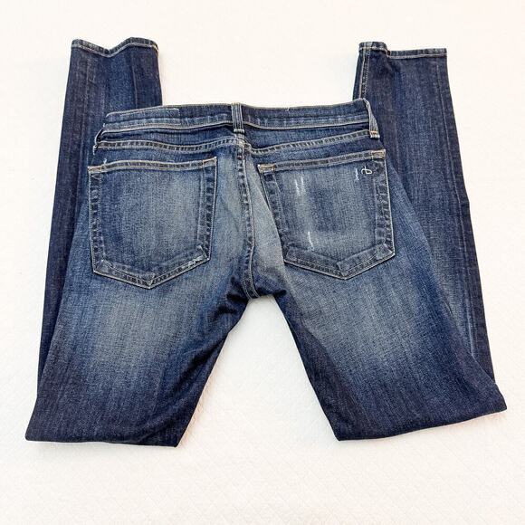 Rag & Bone The Dre Dark Wash Distressed Denim Jeans Size 23 - Picture 3 of 7